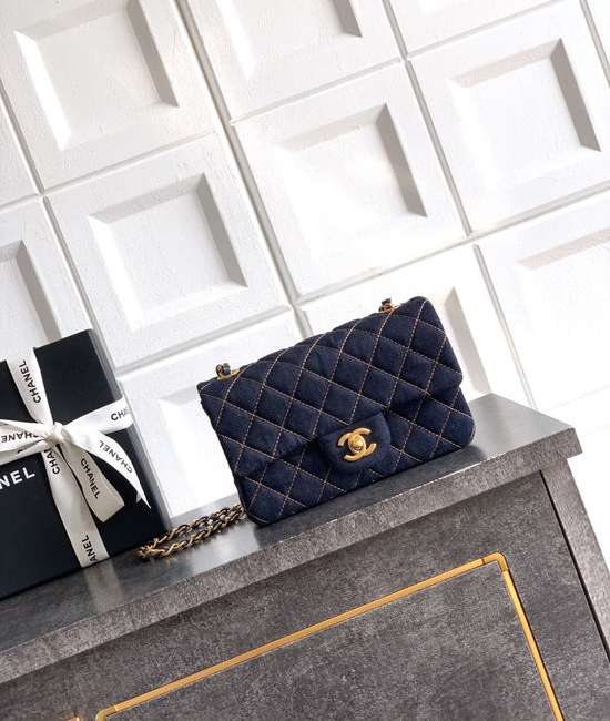 Chanel Denim Flap Chain Shoulder Bag 1116