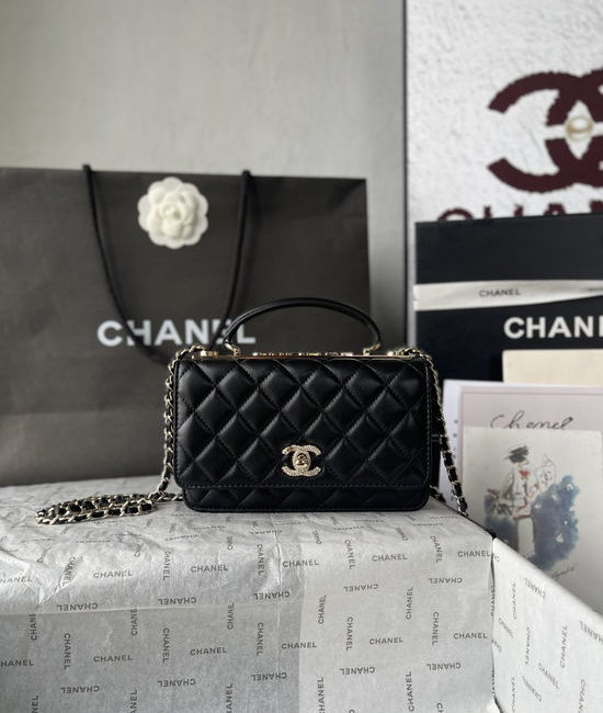 Chanel Lambskin Diamond Buckle Bag AP4423