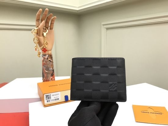 Louis Vuitton LV Slender Monogram Eclipse Wallet N63263