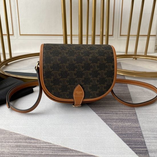 Celine Folco Triomphe Canvas Medium Shoulder Bag 191502BZJ