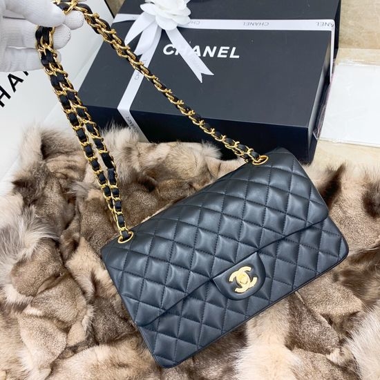 Chanel Classic CF Bag with Lambskin and Gold Hardware 01112