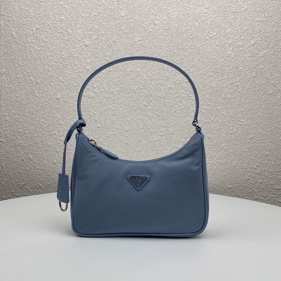 Prada Hobo Re-Nylon Shoulder Bag with Leather Strap 1NE204