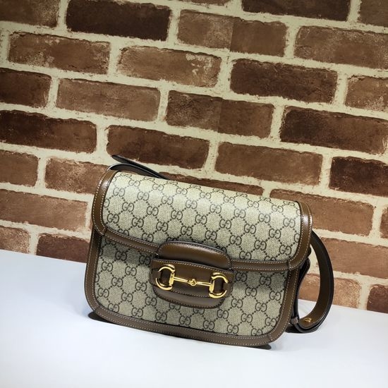 Gucci Coffee Rubber Brown Leather Handbag 602204