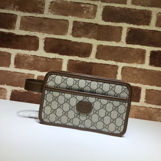 Gucci Clutch Brown Leather 625764
