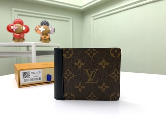 Louis Vuitton LV Monogram Macassar Multiple Short Wallet M69408