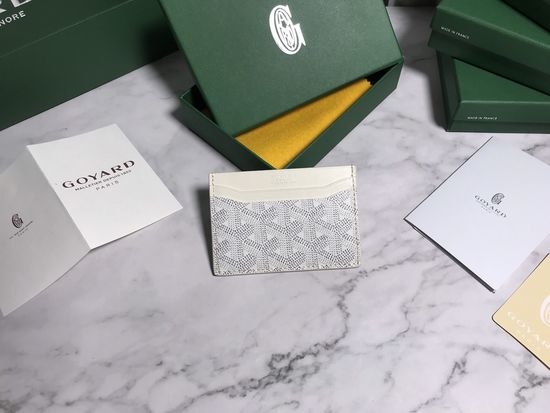 Goyard Premium Card Holder with Diagonal Stitching 10988