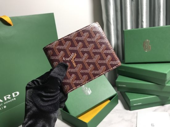 Goyard Durable Waterproof Wallet with Head Layer Leather Lining