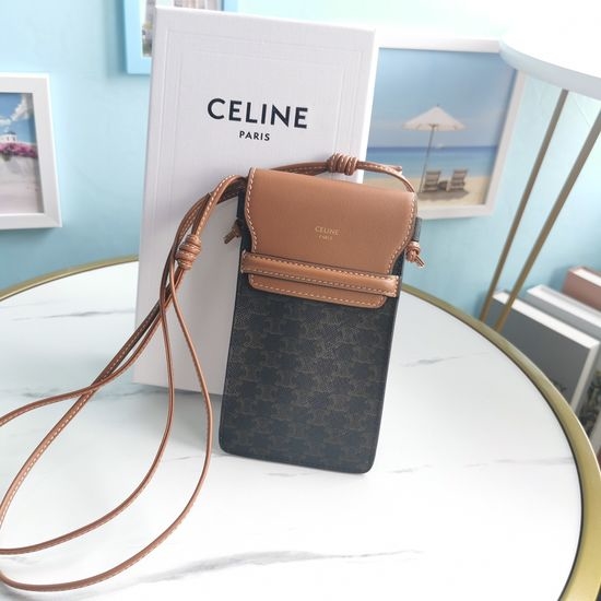 Celine Triomphe Canvas Phone Crossbody Bag 10G332