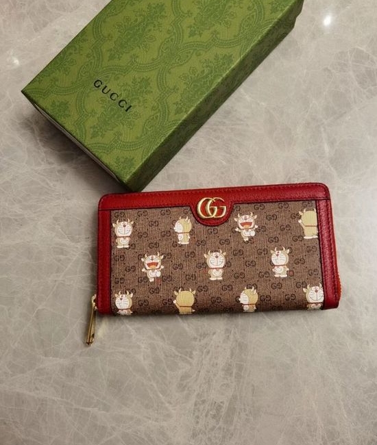 Gucci x Doraemon PVC Leather Zip Wallet 654540