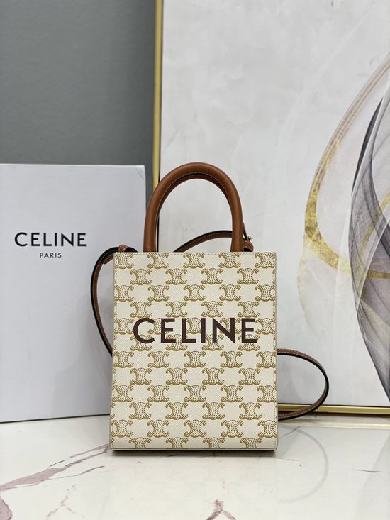 Celine Triomphe Mini Cabas Canvas Tote Bag 194372