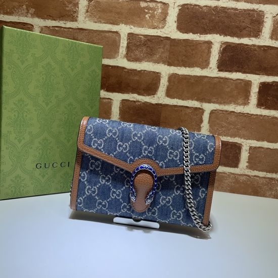 Gucci Dionysus Chain Shoulder Bag Denim 401231