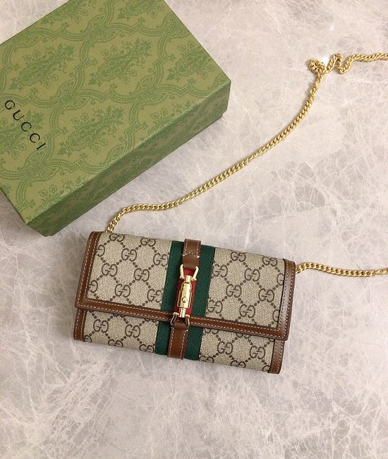 Gucci Jackie 1961 Canvas Chain Bag 652681