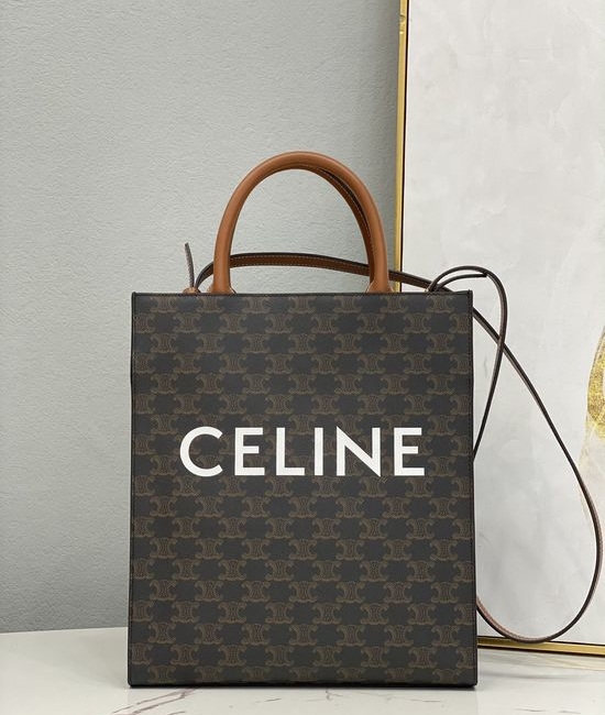 Celine Cabas Triomphe Canvas Small Vertical Tote 191542