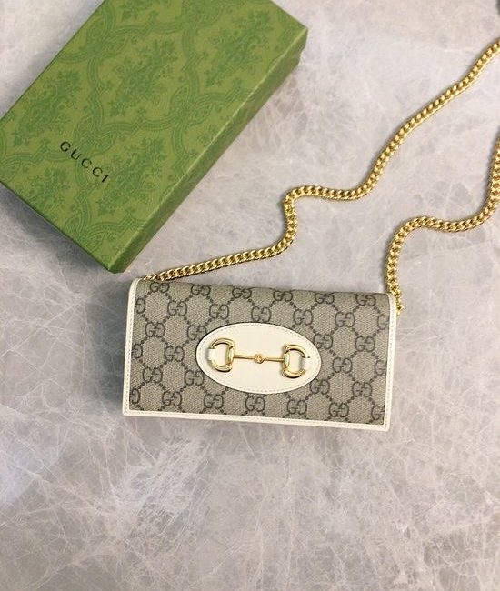 Gucci 1955 Horsebit Canvas Leather Card Holder 621892