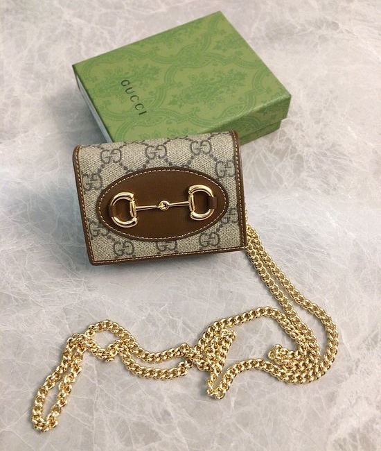 Gucci 1955 Horsebit Canvas Chain Wallet 623180