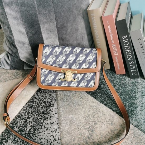 Celine Triomphe Canvas Stitched Bag 191242