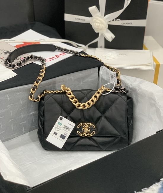 Chanel Classic 19Bag Quilted Leather Shoulder Bag AS1160