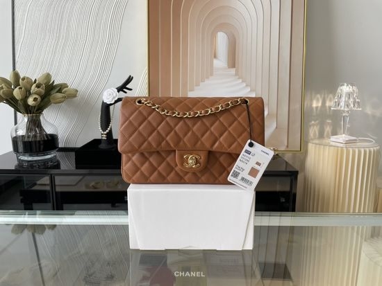 Chanel Caviar Leather Classic Flap Bag 01112