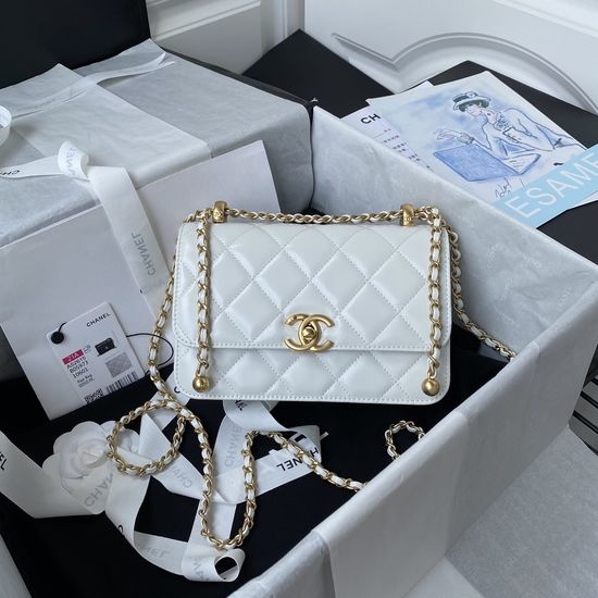 Chanel Mini Double Golden Ball Drawstring Bag AS2615