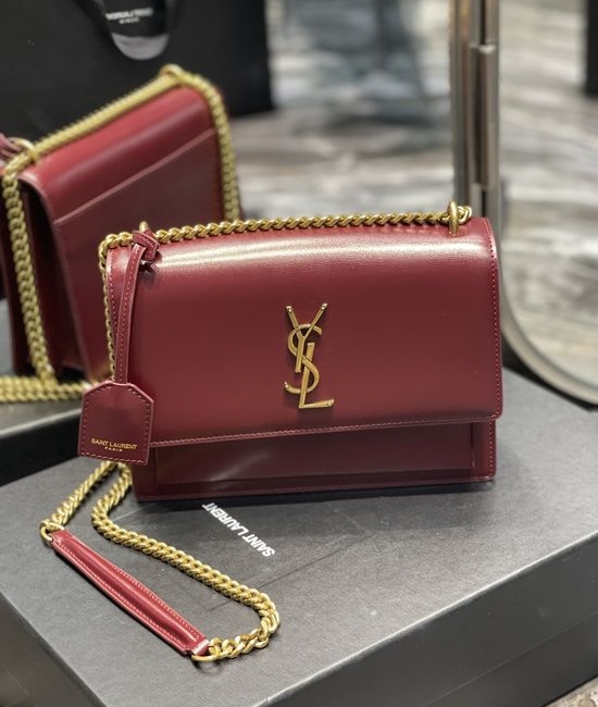 Yves Saint Laurent YSL Sunset Grained Leather Bag 422906