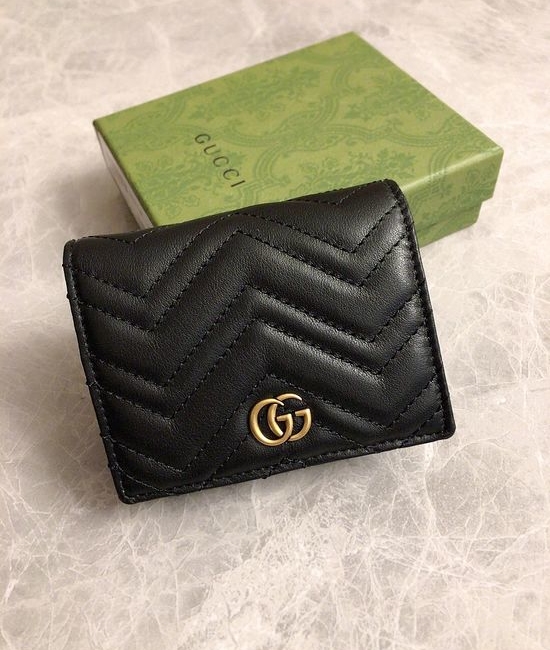 Gucci GG Marmont Matelasse Card Holder 466492