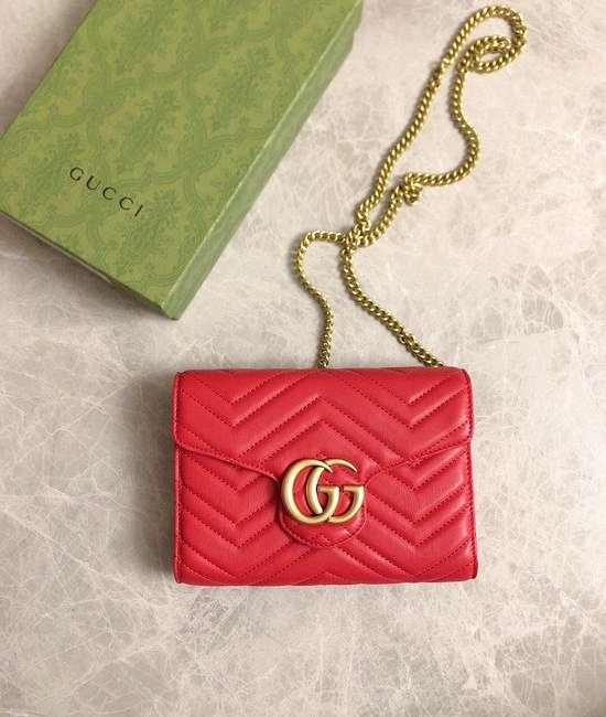 Gucci GG Marmont Quilted Mini Chain Bag 474575