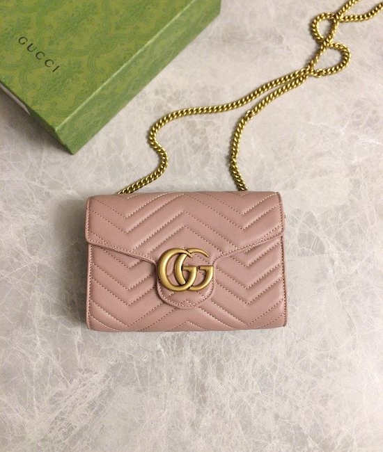 Gucci GG Marmont Quilted Mini Chain Bag 474575