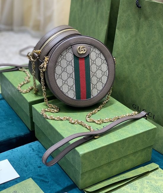Gucci Ophidia Series Vintage Style Round Shoulder Bag 550618