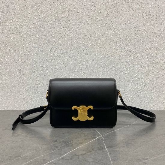 Celine Triomphe Black Leather Bag 188423