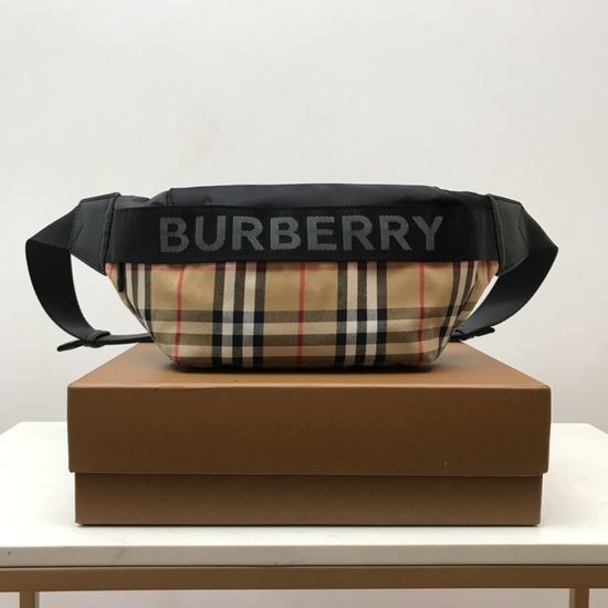 BURBERRY Nylon Waist Bag with Jacquard Logo 80101442