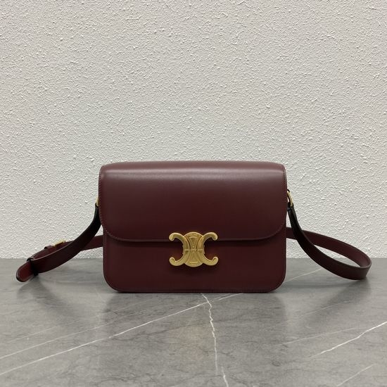 Celine Triomphe Leather Classic Shoulder Bag 187368