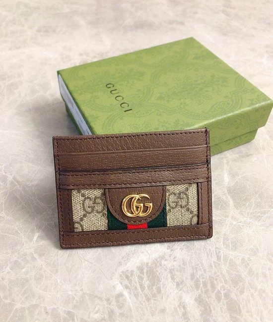 Gucci Ophidia Webbing Detail PVC Card Holder 523159