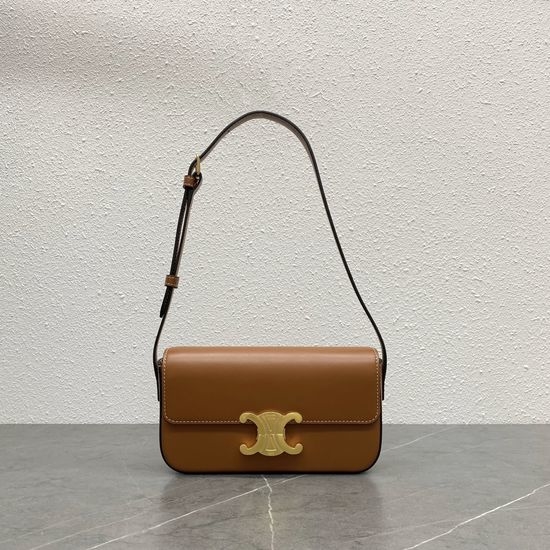 Celine Triomphe Adjustable Shoulder Leather Bag 194142
