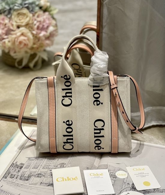 Chloe Woody Tote Bag with Strap 17797