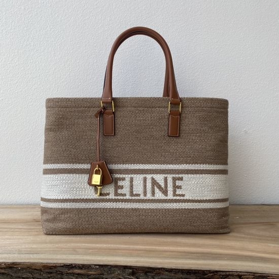Celine Woven Canvas Large Tote Bag 190062