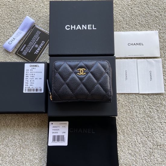 Chanel Grained Calfskin Wallet A69271 5897