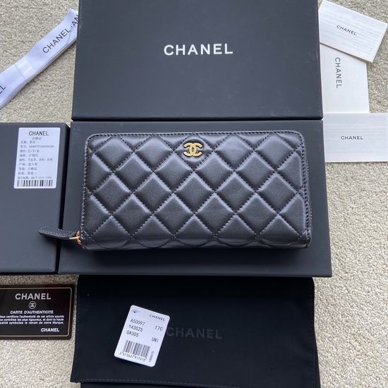 Chanel Wallet Lambskin Leather A50097