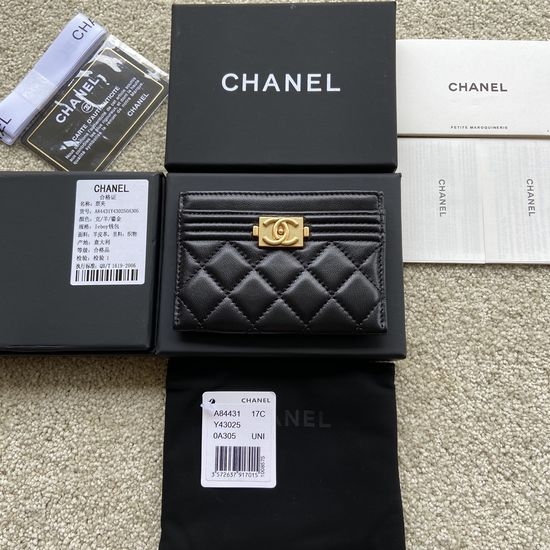 Chanel Lambskin Small Wallet Gold Hardware A84431