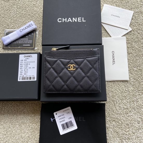 Chanel Grained Calfskin Wallet A84105