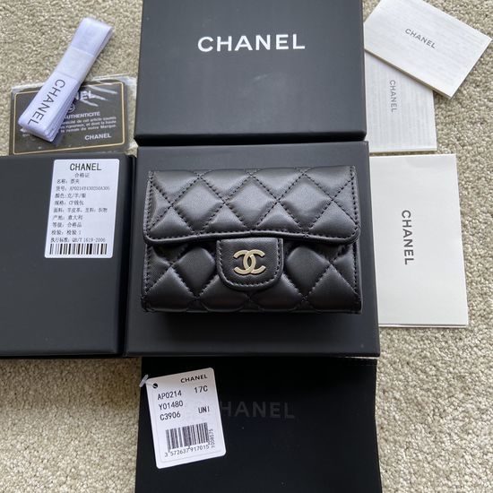 Chanel Lambskin Wallet AP0214