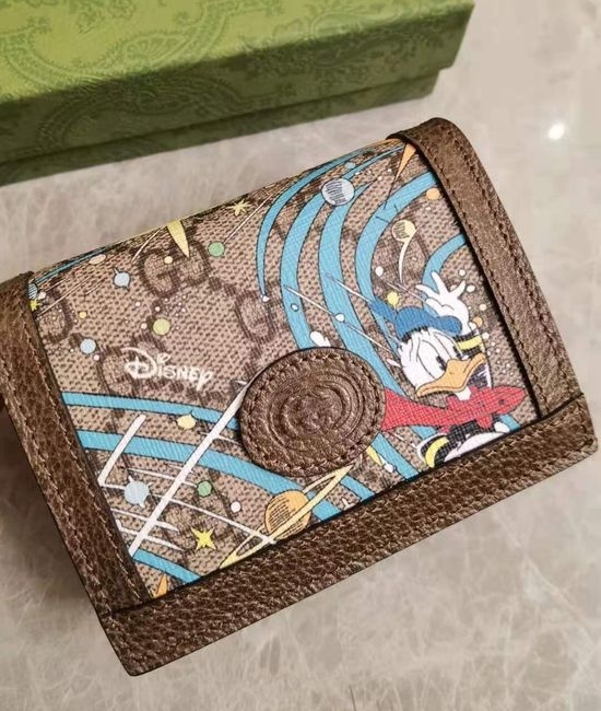Gucci Donald Duck Leather Short Wallet 648121