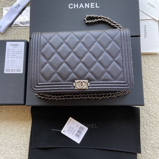 Chanel Full-Flap Grain Leather Bag A80287