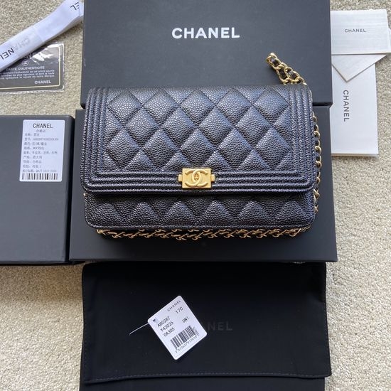 Chanel Half-Flap Grain Leather Bag A80287