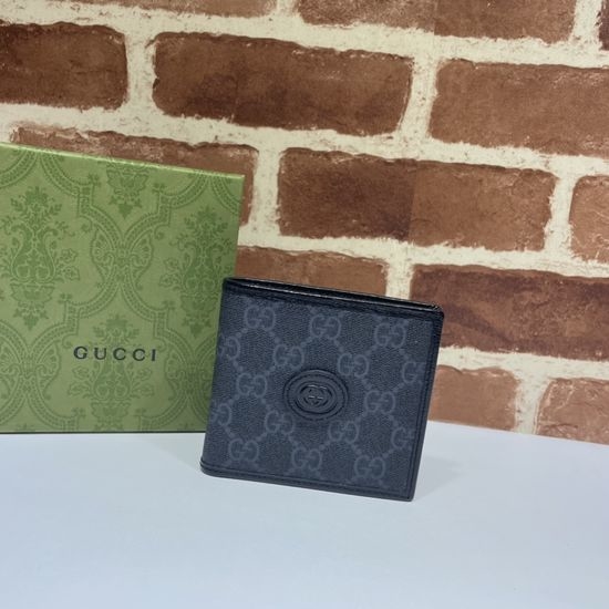 Gucci Black Rubber Short Wallet 671652