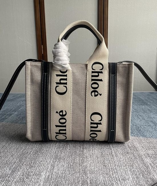 Chloe Woody Small Tote With Shoulder Strap 6051
