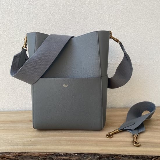 Celine Sangle Woven Canvas Bucket Bag 180543