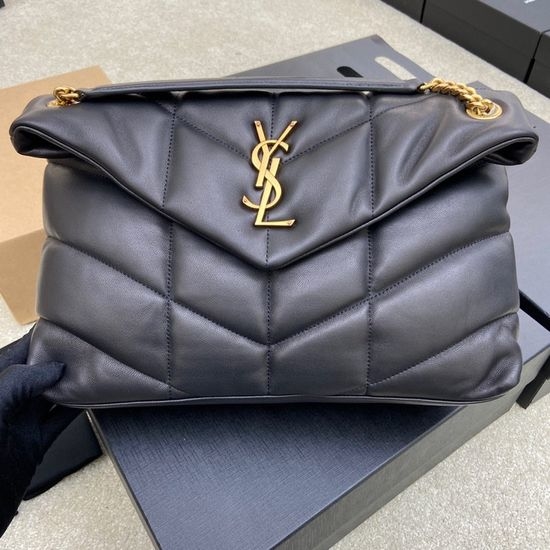 Yves Saint Laurent YSL Quilted Lambskin Large Shoulder Bag 577475