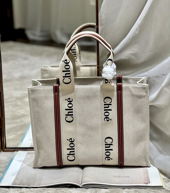 Chloe Woody Tote Bag Large Brown 6691