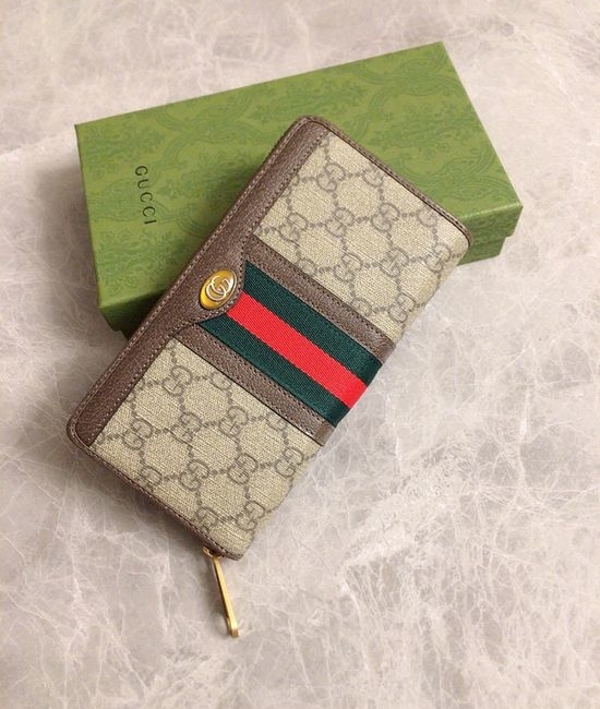 Gucci GG Supreme Zip Wallet 597612