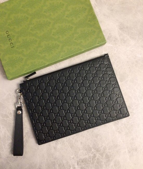 Gucci Printed Cowhide Clutch With Zipper 473950